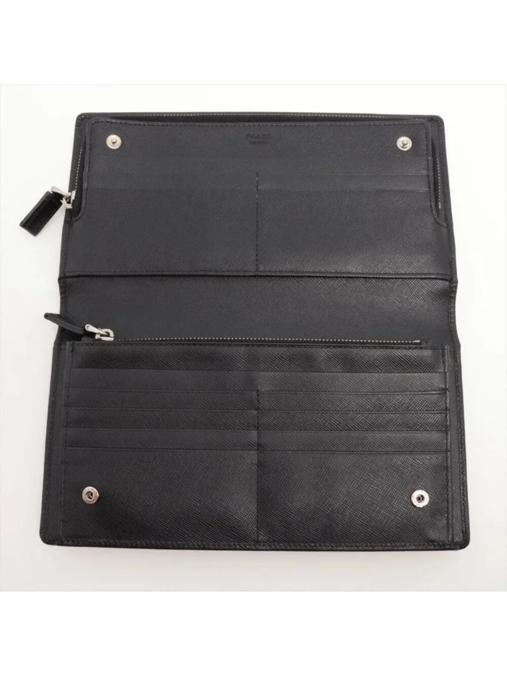 Prada Saffiano Leather Wallet Bifold Black